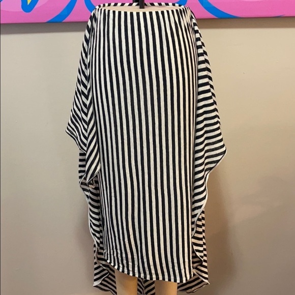 Splendid x Margherita Black White Linen Striped Skirt - Picture 11 of 12